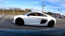 Stock Audi R8 V10 Plus takes on modified Dodge Charger Hellcat