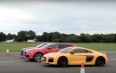 Audi R8 V10 Plus vs. RS6 vs. S8: The Lord of the Rings Drag Race