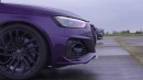 Audi RS 4 Avant and Tesla Model Y Performance emergency braking test