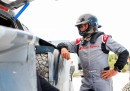 Carlos Sainz Sr. and Audi RS Q e-tron in Zaragoza, Spain, for gravel test drive before 2022 Dakar