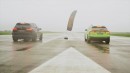 Audi RS Q8 Drag Races BMW X5 M, xDrive Destroys quattro in on Wet Track