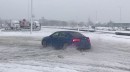Audi RS3 Sedan Has Fun Snow Drifting