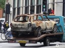 Audi RS4 Avant fire aftermath