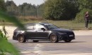 Audi RS6 Avant Does  Decent quattro Drift on Wet Skid Pad, But It's no M5