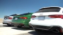 Audi RS6 Bullies RS5 and RS3 in all-quattro Canadian Drag Race