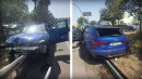 Audi RS6 rental crashes after police chase, reckless driving through Sevilla city center