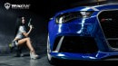 Audi RS6 "Joker" Wrapped in Blue Chrome