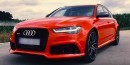 Audi RS6 Performance Chasses BMW H4 on German Autobahn