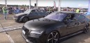 Audi RS7 Sportback Drag Races VW Golf II Sleeper