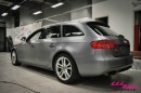 Audi S4 Wrapped in Brushed Steel