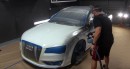 Audi S8 Goes Stealth with Steel Blue Plasti Dip