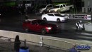 Audi TT RS vs Camaro vs Mustang drag races on DRACS