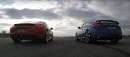 Audi TT RS vs. Porsche 718 Cayman S Drag Race