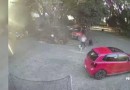 Car Thief lifted on Forklift