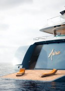 Aviva is a gorgeous, award-winning, and highly innovative 2017 megayacht, property of billionaire Joe Lewis