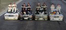 190 E 2.5-16 Evolution II racing touring car of the 201 series. Mercedes-Benz DTM driver of the 1992  season, from left: Jacques Laffite, Jörg van Ommen, Bernd Schneider, Klaus Ludwig, Kurt Thiim,  Side 5 Roland Asch, Ellen Lohr and Keke Rosberg