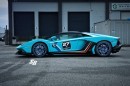 Baby Blue Lamborghini Aventador Gets PUR Wheels, LP720 Body Kit