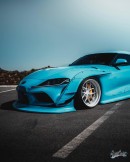 Bagged Liberty Walk Toyota GR Supra widebody rendering to reality by WCC and musartwork