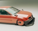 Bagged Widebody BMW E46 3 Series nature CGI by al.yasid