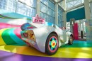 The real-life Barbie Extra Car shows up at the 2021 LA Auto Show, is based on a Fiat 500e