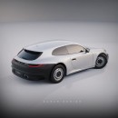 Porsche 911 Basic Van "Breadvan" rendering by sugardesign_1