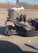 Batman spotted driving a different kind of Batmobile, a Polaris Slingshot