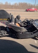 Batman spotted driving a different kind of Batmobile, a Polaris Slingshot