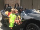 Batman drives a different kind of Batmobile, a Polaris Slingshot