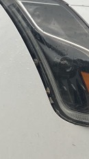Battered Tesla Semi spotted on a trailer