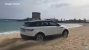 Range Rover Evoque goes rogue on Italian sandy beach, owner gets fined by authorities