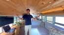 Beach-Themed Skoolie Features a Home-Like Living Space, It Can Go Off-Grid for Days on End