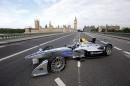 Formula E car in London