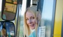 Beautiful Blonde Woman Is a Bus Driver in Belarus