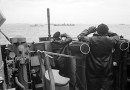 Navy scouts onn the lookout for German U-boats during a convoy escort mission in the North Atlantic