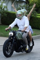 Ben Affleck on his new custom BMW bike he reportedly got from his girlfriend Ana de Armas