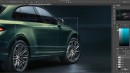 Bentley Bentiger baby SUV Porsche Macan rendering mashup by theottle