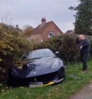 Crashed Ferrari F12 prompts "You can't park there, mate" joke, with predictable response