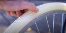 DIY Bike Tires Made of Hot Glue Gun Sticks