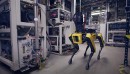 Spot robot on the floor of a Globalfoundries factory