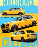Chevrolet Camaro Convertible x Rolls-Royce Cullinan yellow rendering