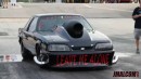 Big Block Nitrous Fox Body Mustang drags Chevy Camaro SS on Jmalcom2004