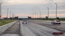 Big Block Nitrous Pontiac Firebird on 26-inch wheels drag races S550 Ford Mustang GT on Jmalcom2004