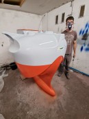 Andrew Bedwell will attempt to cross the Atlantic in the smallest vessel, no bigger than a wheeled trash can