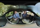 Bill Gates driving a Tesla Model X