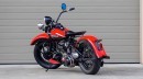 Black and red 1947 Harley-Davidson WL police bike