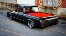 Black and Red 1971 Chevrolet C10 Pickup