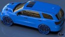 Dodge Durango SRT 392 Hemi murdered-out to blue on Forgiato 26s