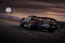 Black Porsche 918 Spyder with Weissach Pack Gets HRE Wheels