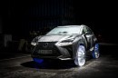 The Lexus NX rolling on wheels and tires made of ice (2015)