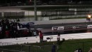 Blown Chevrolet Impala donk versus Impala Vert drag race on DRACS